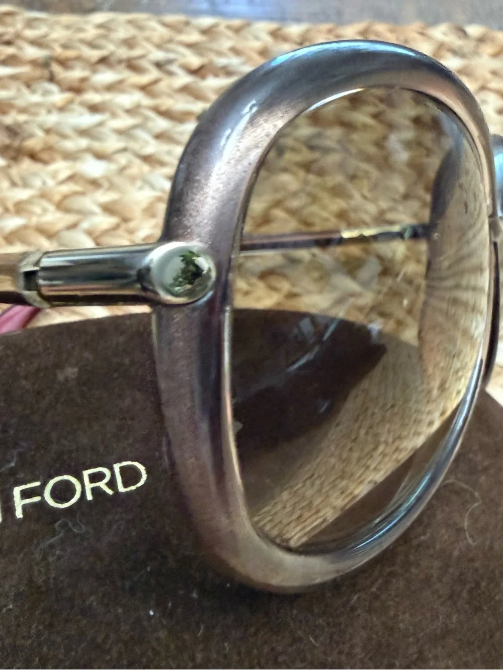 Tom Ford Clothide Women’s Purple Brown Gradient Oversized Sunglasses TF162